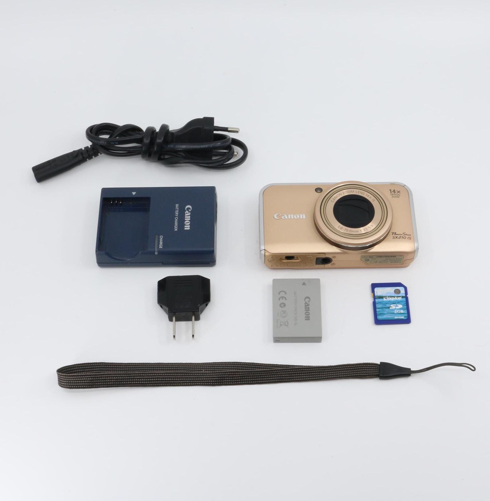 【ジャンク】Canon PowerShot SX210 IS 本体と充電器 Canon PowerShot SX210 IS Digital Camera Battery Charger Mini