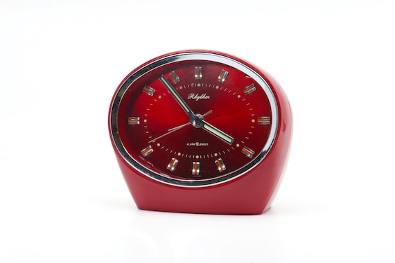 Rhythm Vintage Winding Alarm Clock 2 Jewels Space Age - Etsy