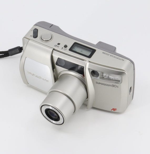 Olympus Superzoom 80s 35mm Film Camera With Original Case and