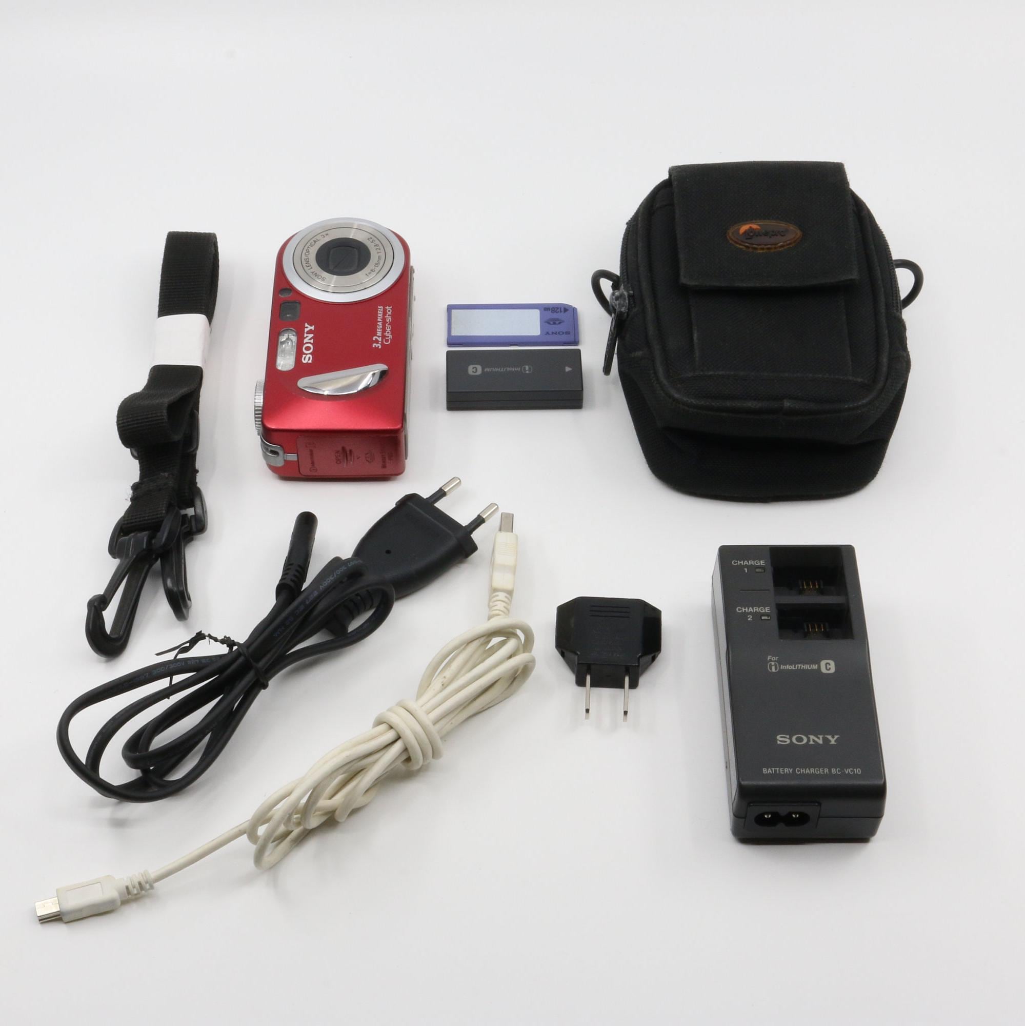 Sony Cyber-shot DSC-P8 Set Vintage Digital Camera With Memory Card