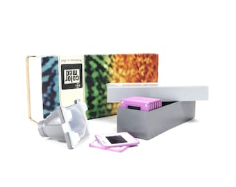 Agfa Slide Viewer Medical in scatola con diapositive Bayer