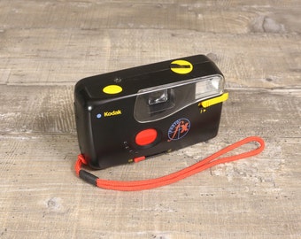 RARE Kodak FX Working MultiColored Camera with Strap 35mm Automatic **film tested, working**