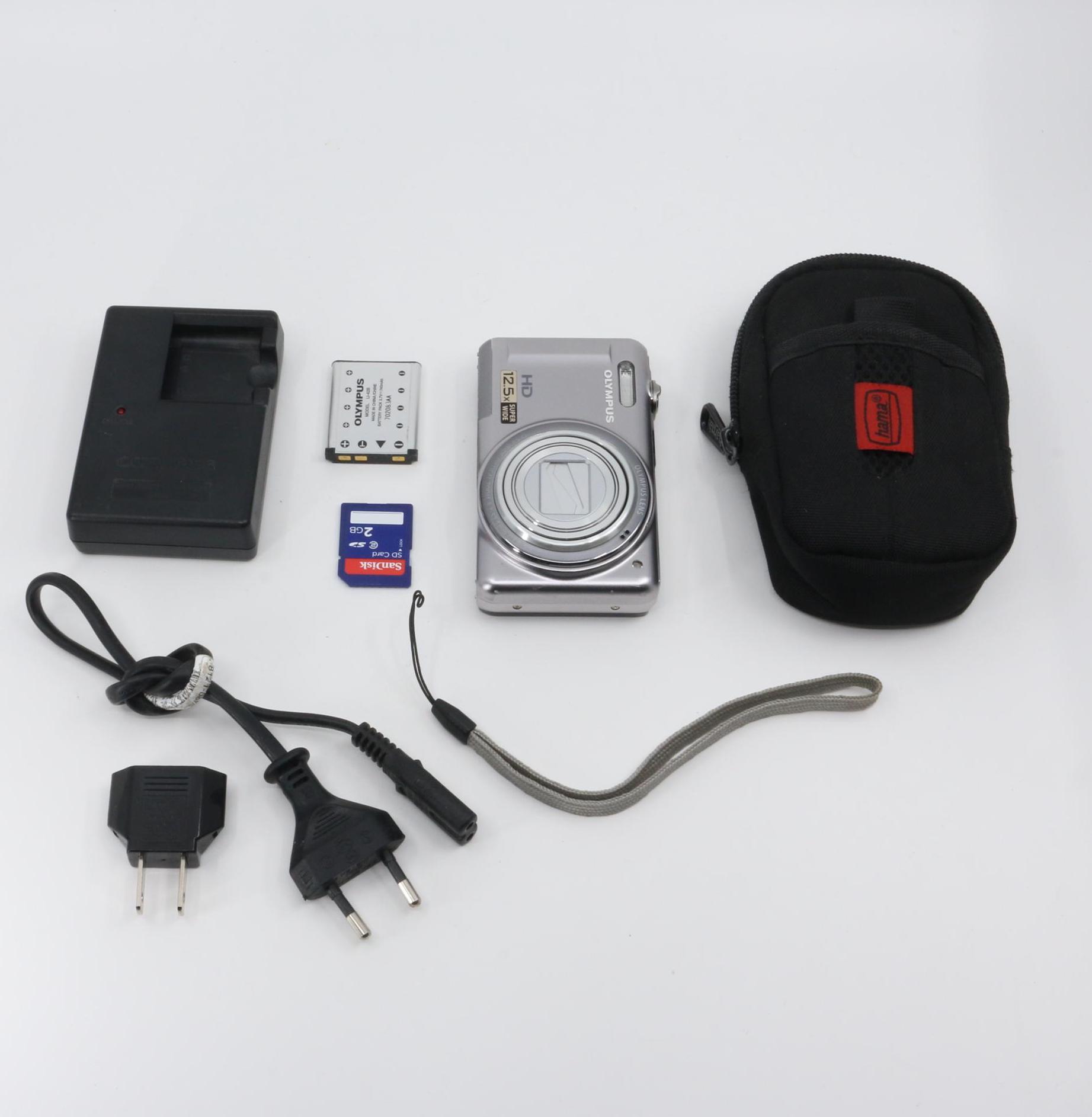 Olympus VR-325 Digital Camera + Hama Case, Strap, Battery, SD