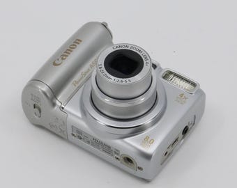 Canon Powershot A580 Aiaf Vintage Digital Camera Set With Case