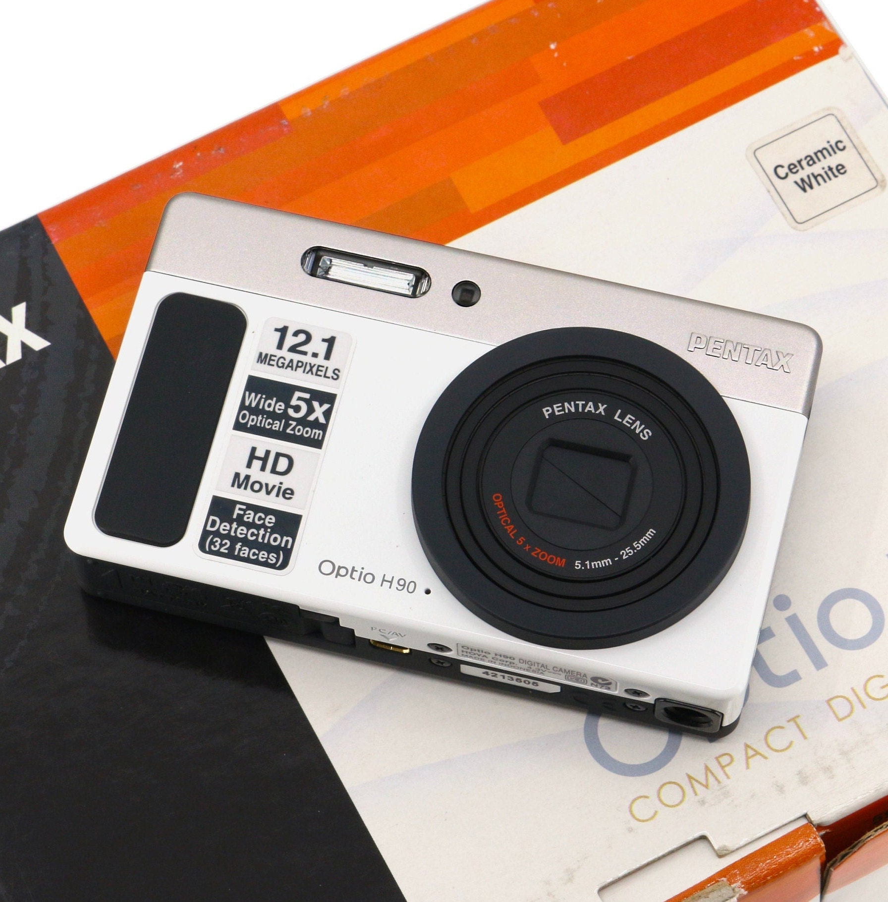 New Rare GIFT Pentax Optio H90 Ceramic White Vintage Digital New Rare GIFT Pentax Optio H90 Ceramic White Vintage Digital