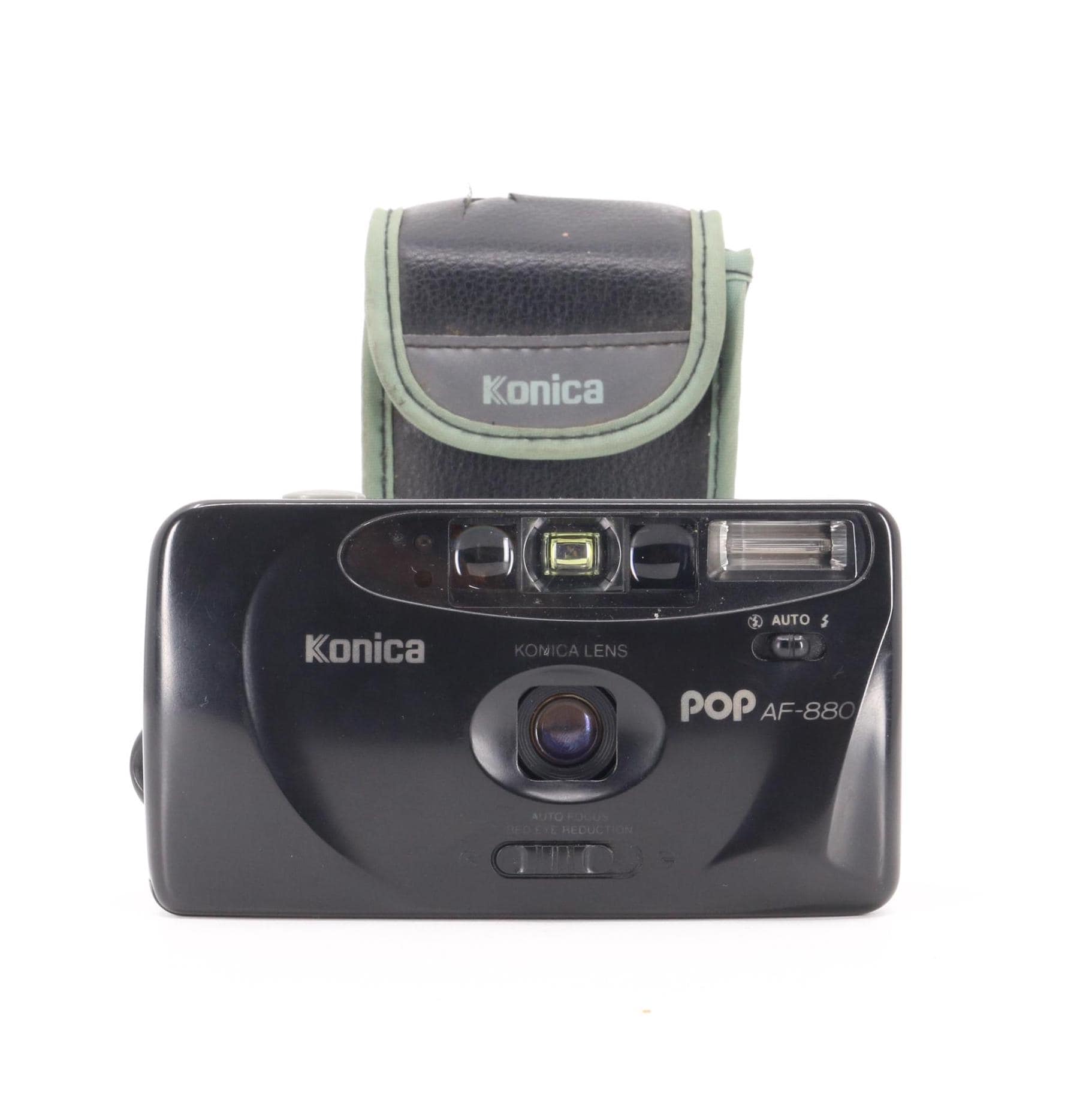 Konica Pop AF-880 Date 35mm Automatic Film Camera + Case, Strap
