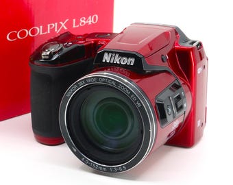 Boxed Nikon Coolpix L840 Red Digital Camera Set + Sandisk 16GB