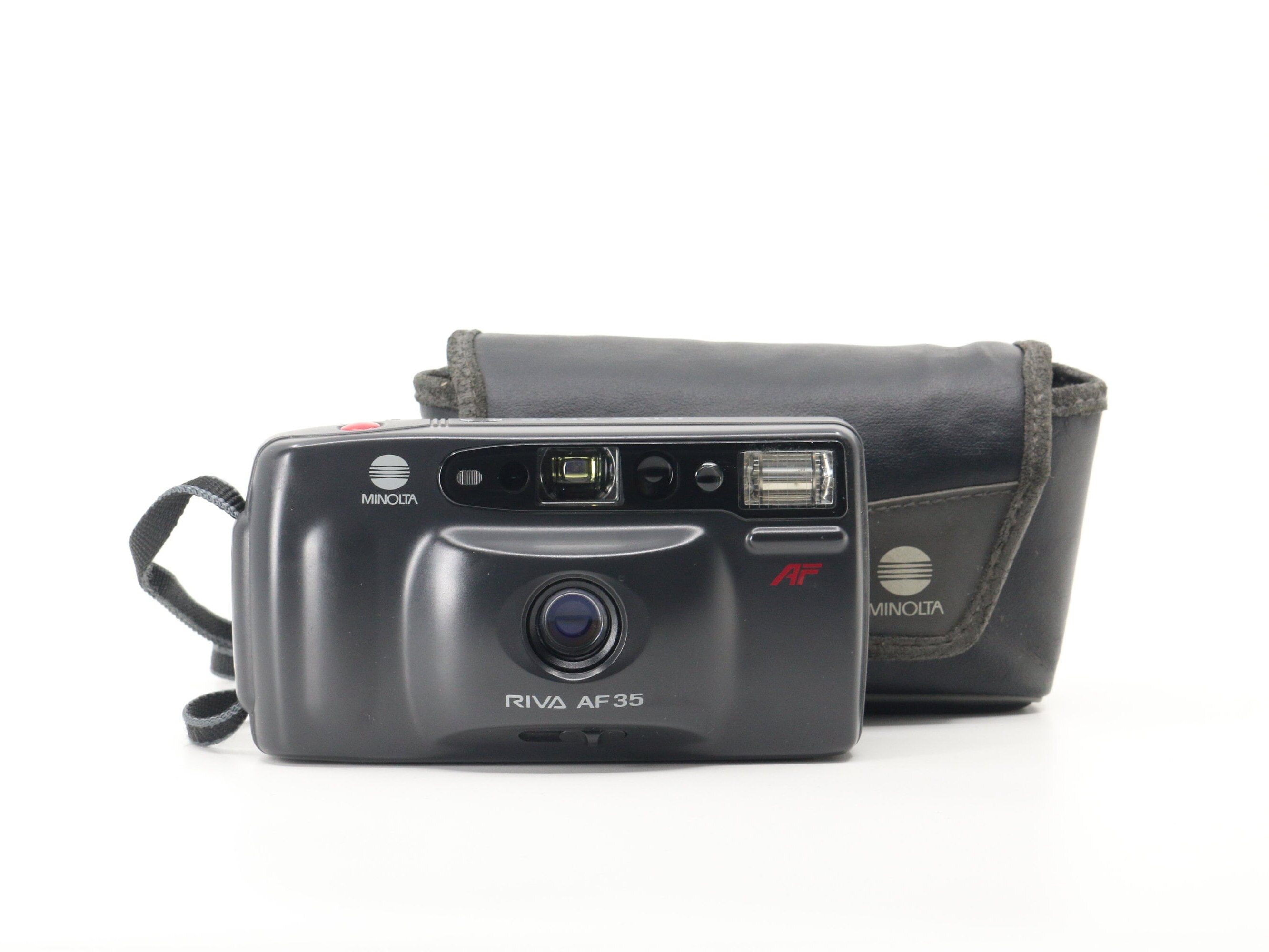 Minolta Riva AF35 Vintage 35mm Automatic Film Camera with Case