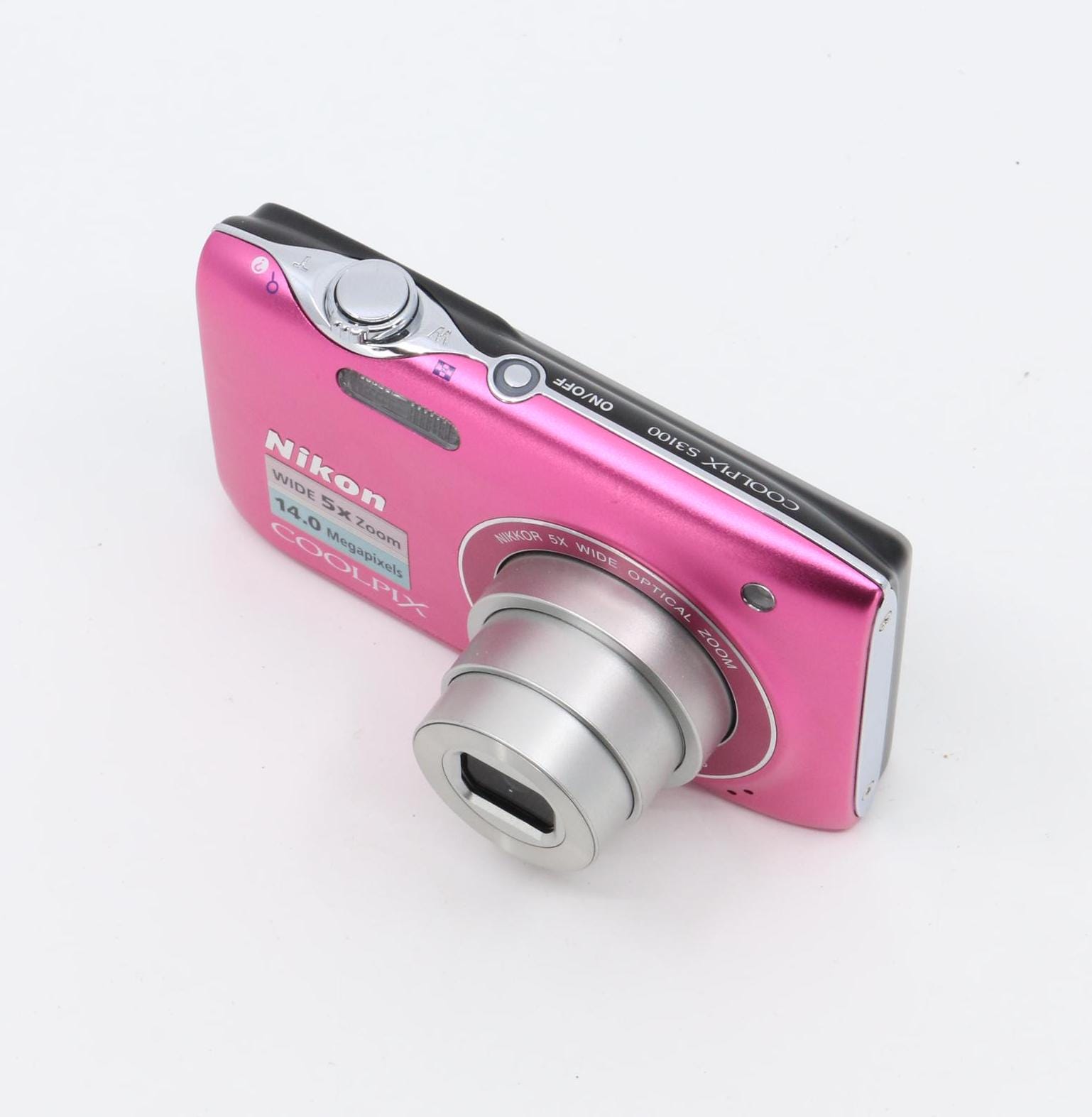 Nikon Coolpix S3100 Pink Digital Camera + Battery, Strap, Sony SD