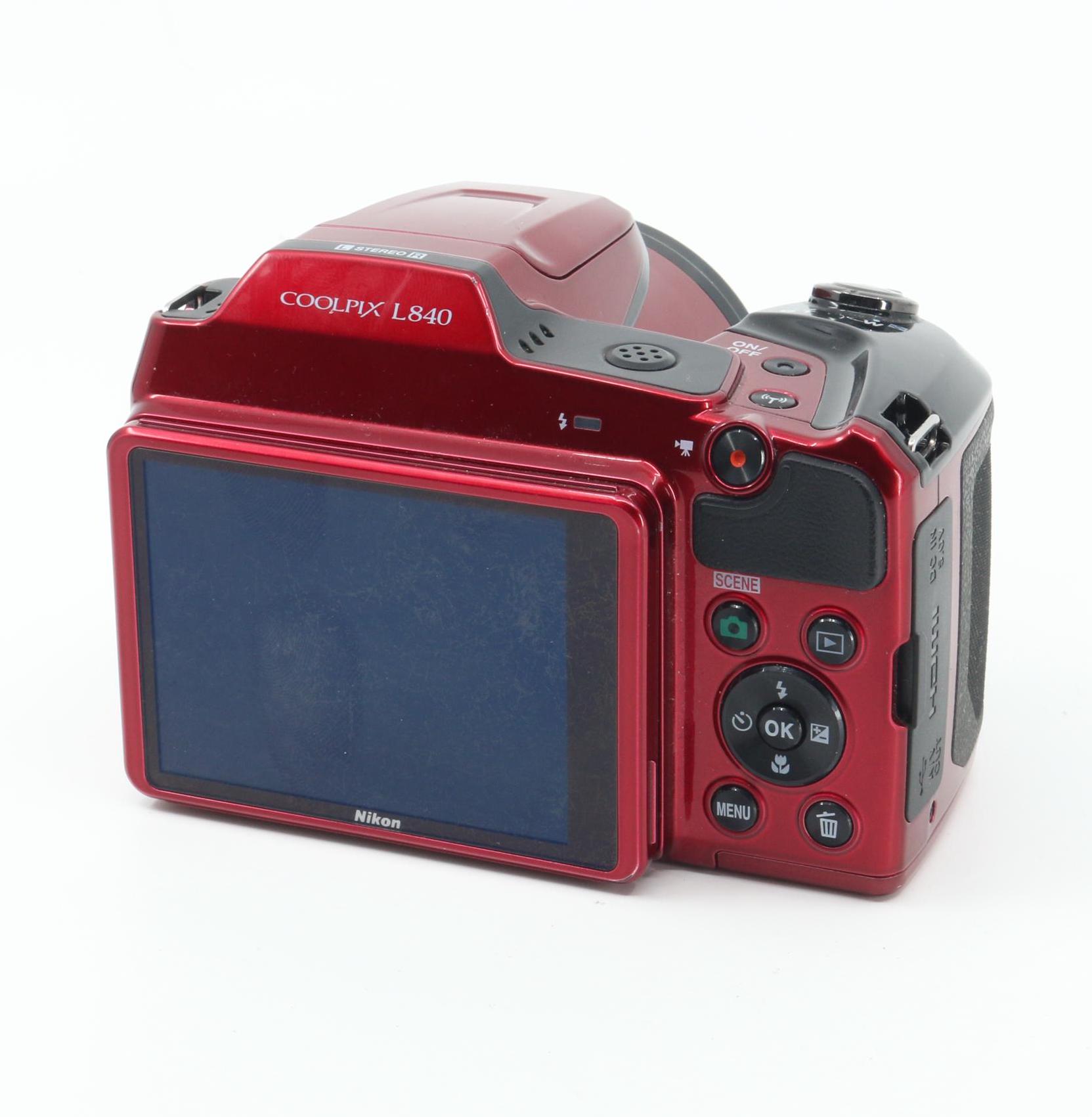 【動作確認済み】Nikon COOLPIX L840 レッド Nikon - Coolpix L840 16.0-Megapixel Digital Camera - Red - Walmart.com