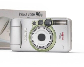 Canon Prima Zoom 90u 35mm Film Camera Set