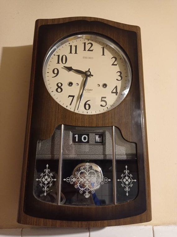Beautiful Rare Seiko 30 Days Wall Winding Clock Mechanical Day - Etsy