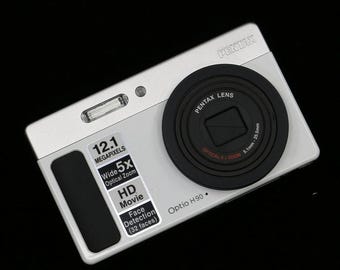 New Rare GIFT Pentax Optio H90 Ceramic White Vintage Digital