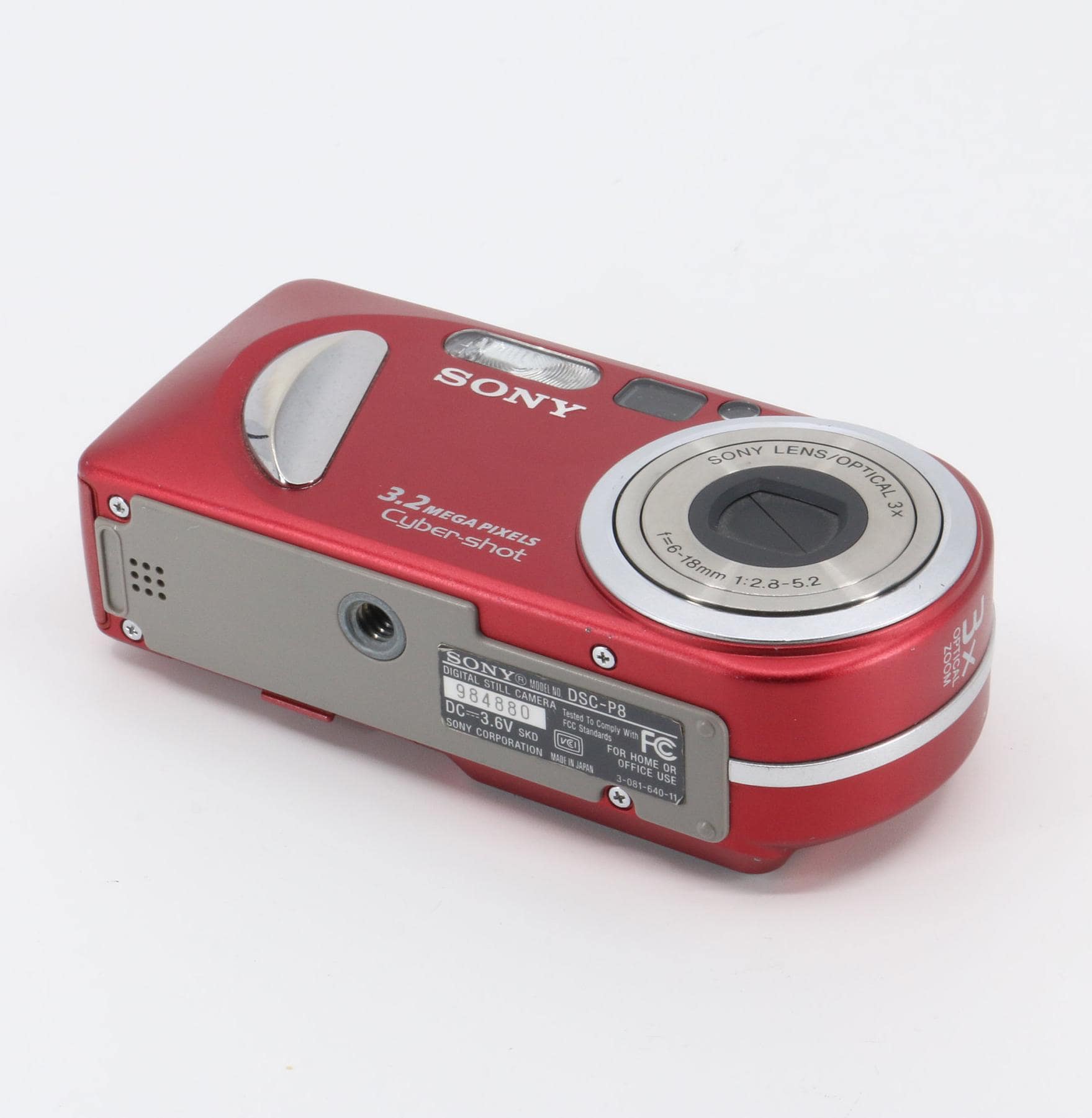 Sony Cyber-shot DSC-P8 Set Vintage Digital Camera With Memory Card