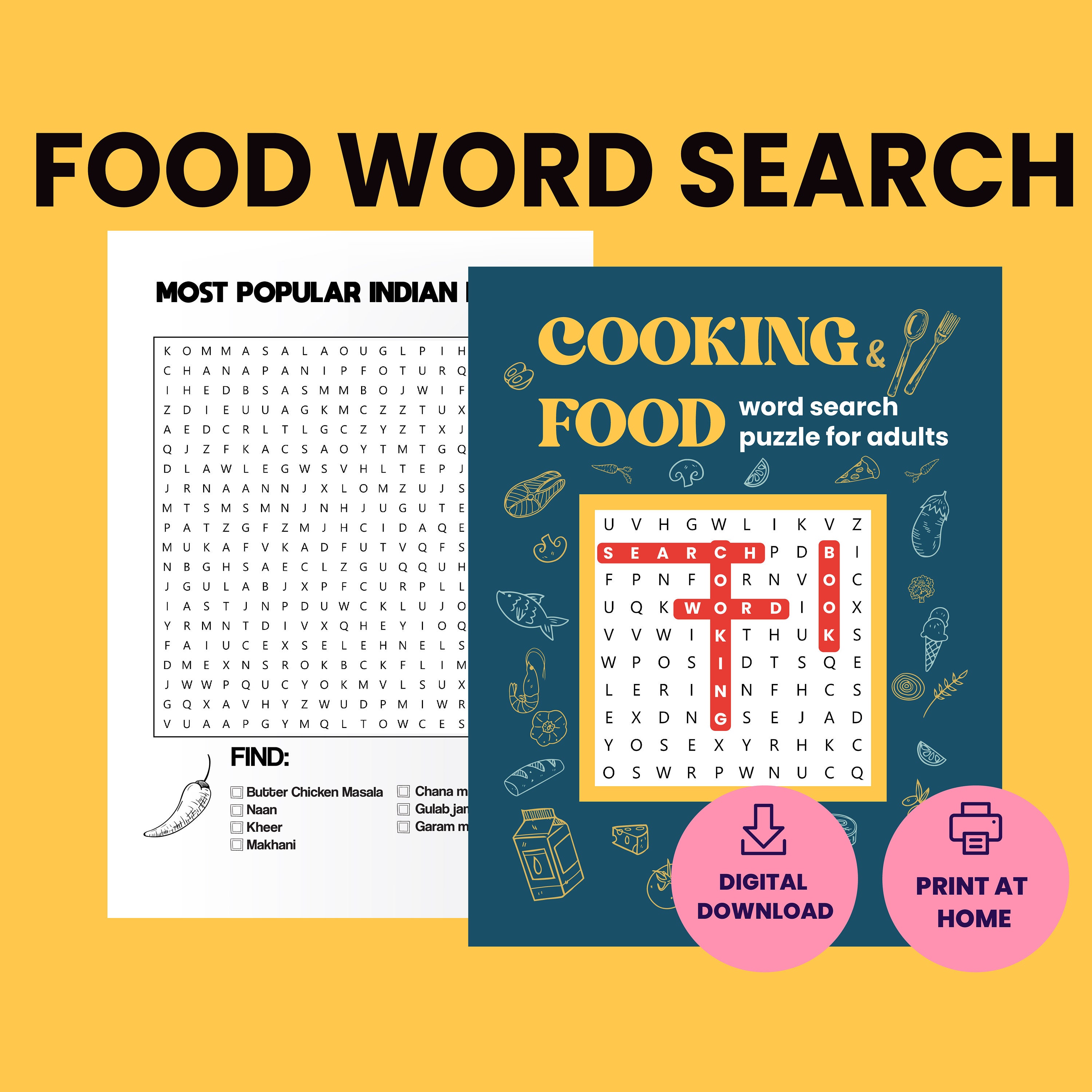 Kids Food Word Search