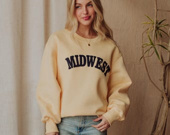 Yellow Midwest Sweatshirt | Women's Oversized Sweatshirt