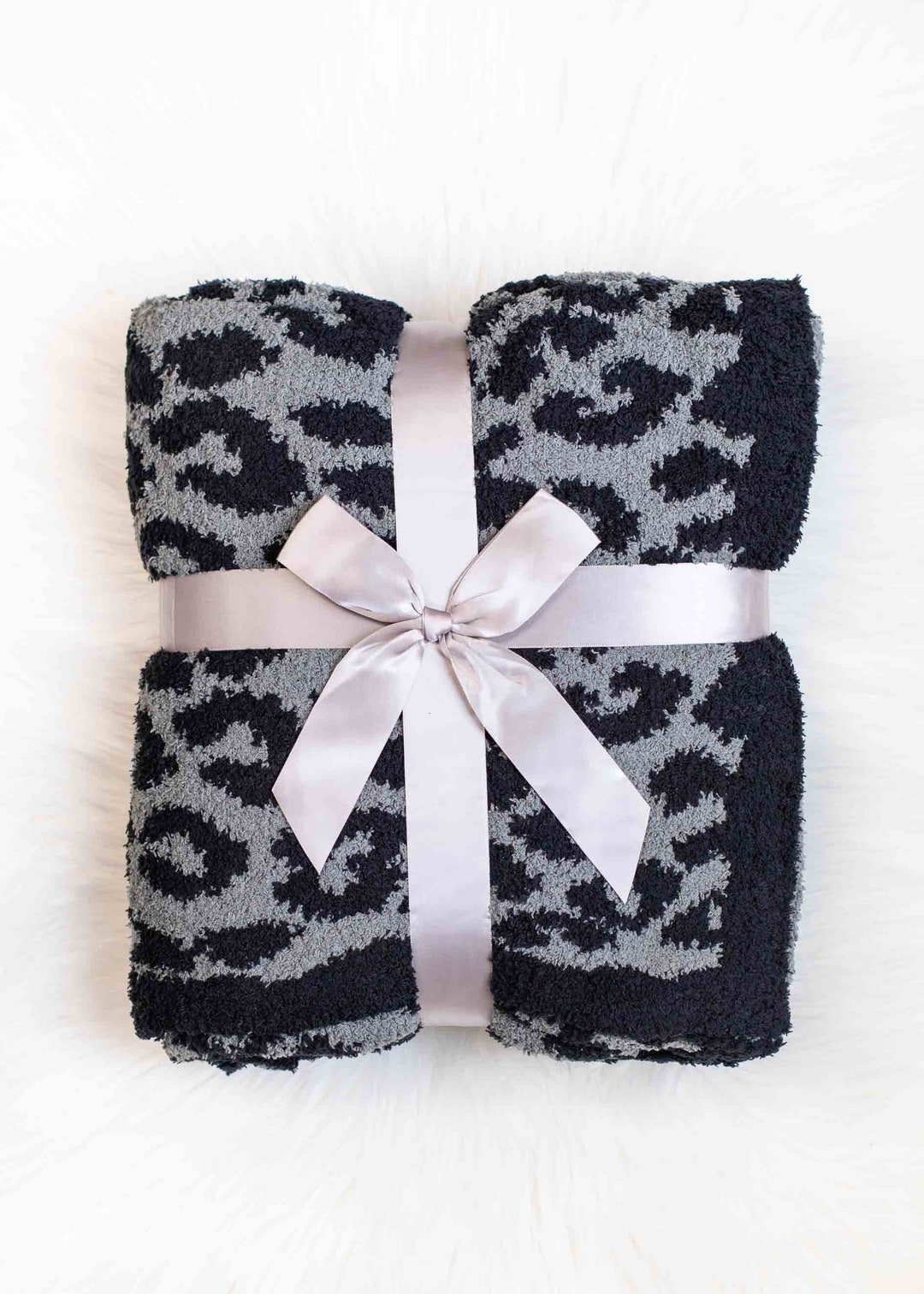 Dark Grey Leopard Blanket Leopard Print Blanket Animal Etsy