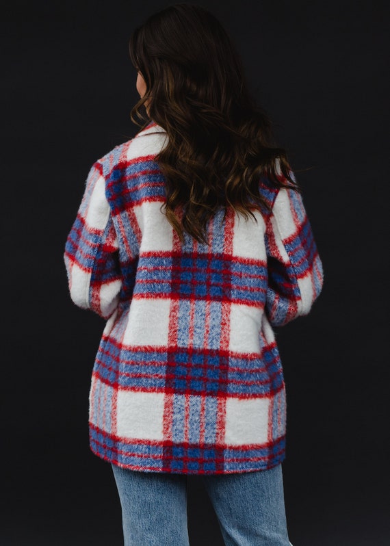 Colorful plaid hotsell coat