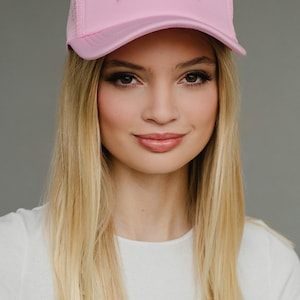 Light Pink Tipsy Trucker Hat | Trucker Hat | Spring Hat | Summer Hat | Tipsy | Funny Hat | Trendy Trucker Hat | Colorful Trucker Hat
