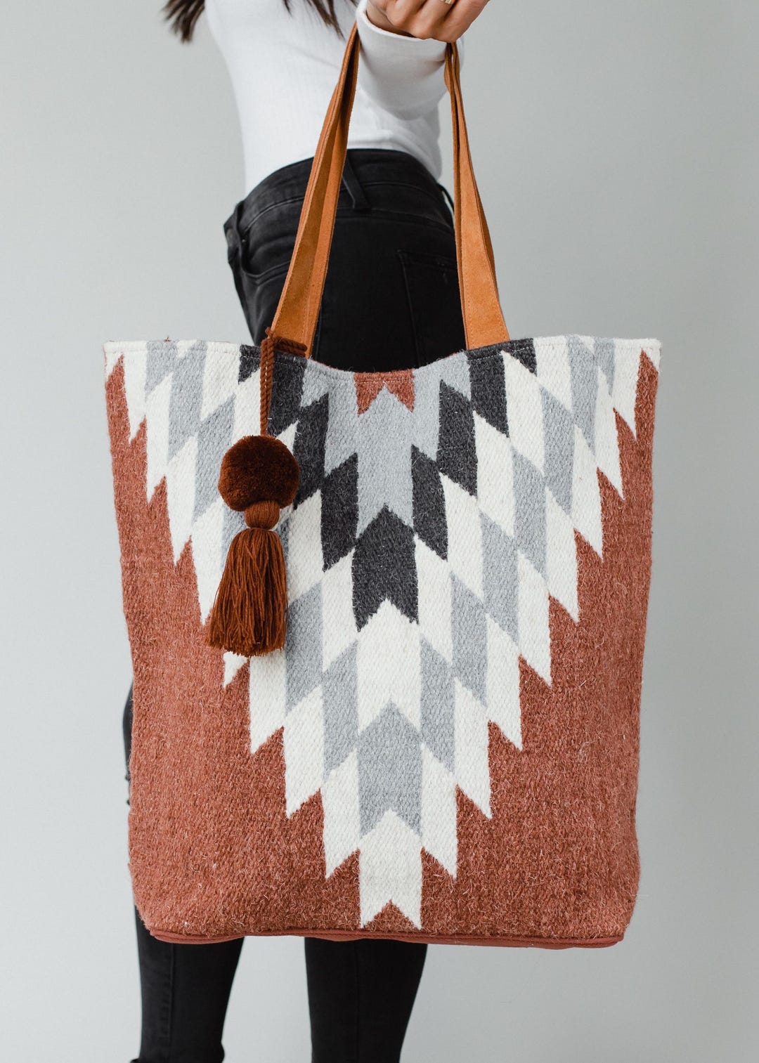 Pink, Teal & Orange Aztec Tote
