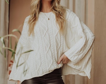 Ivory Cable Knit Sweater