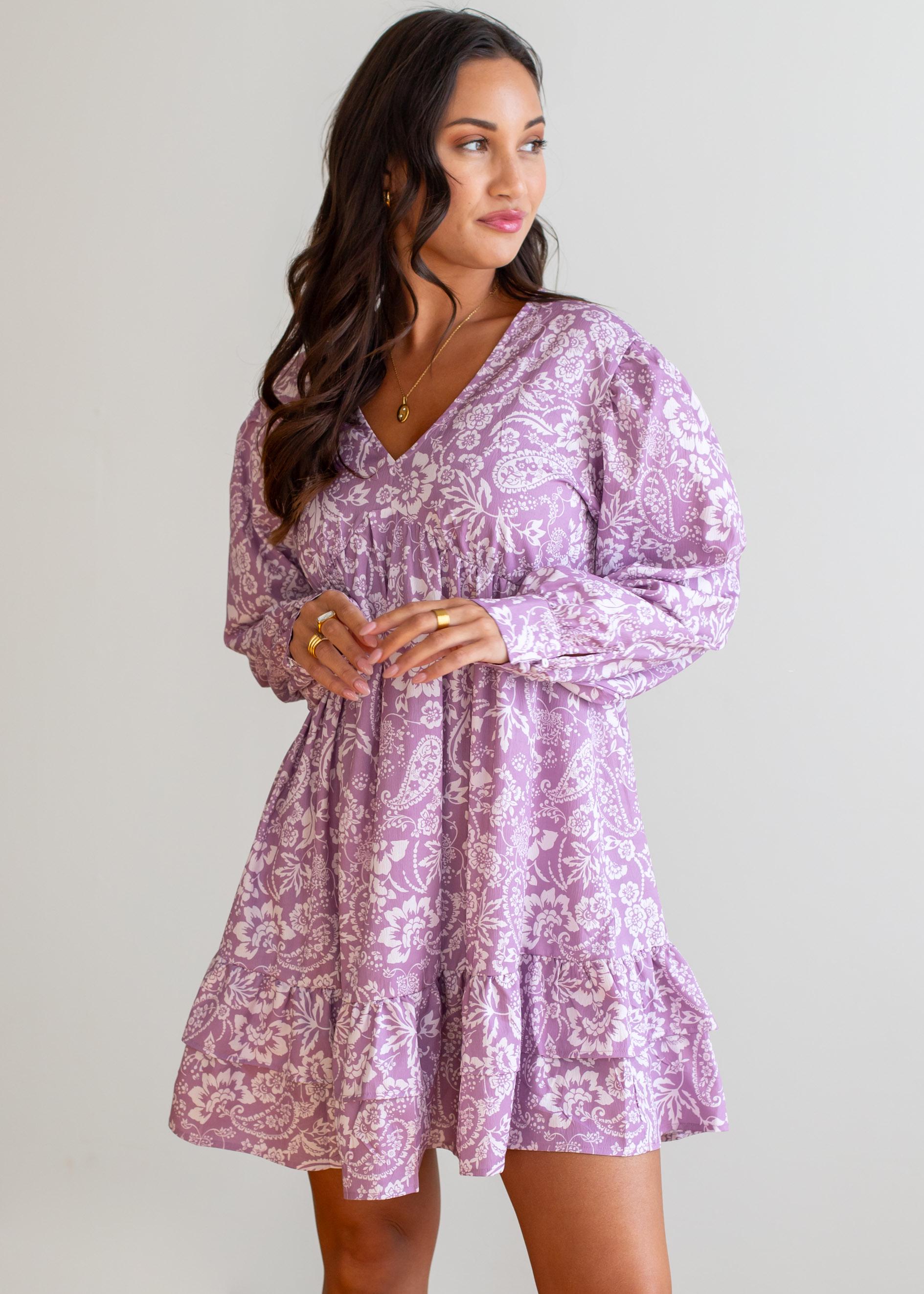 Purple Babydoll Dress - Etsy