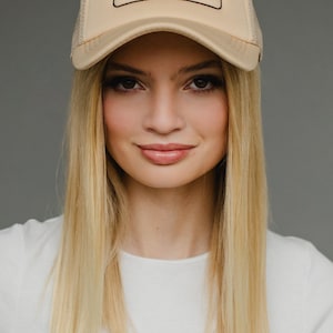Support Your Local Cowboy Trucker Hat | Women&#39;s Trucker Hat | Cowboys | Tan Trucker Hat | Neutral Trucker Hat | Funny Trucker Hat | Fall Hat