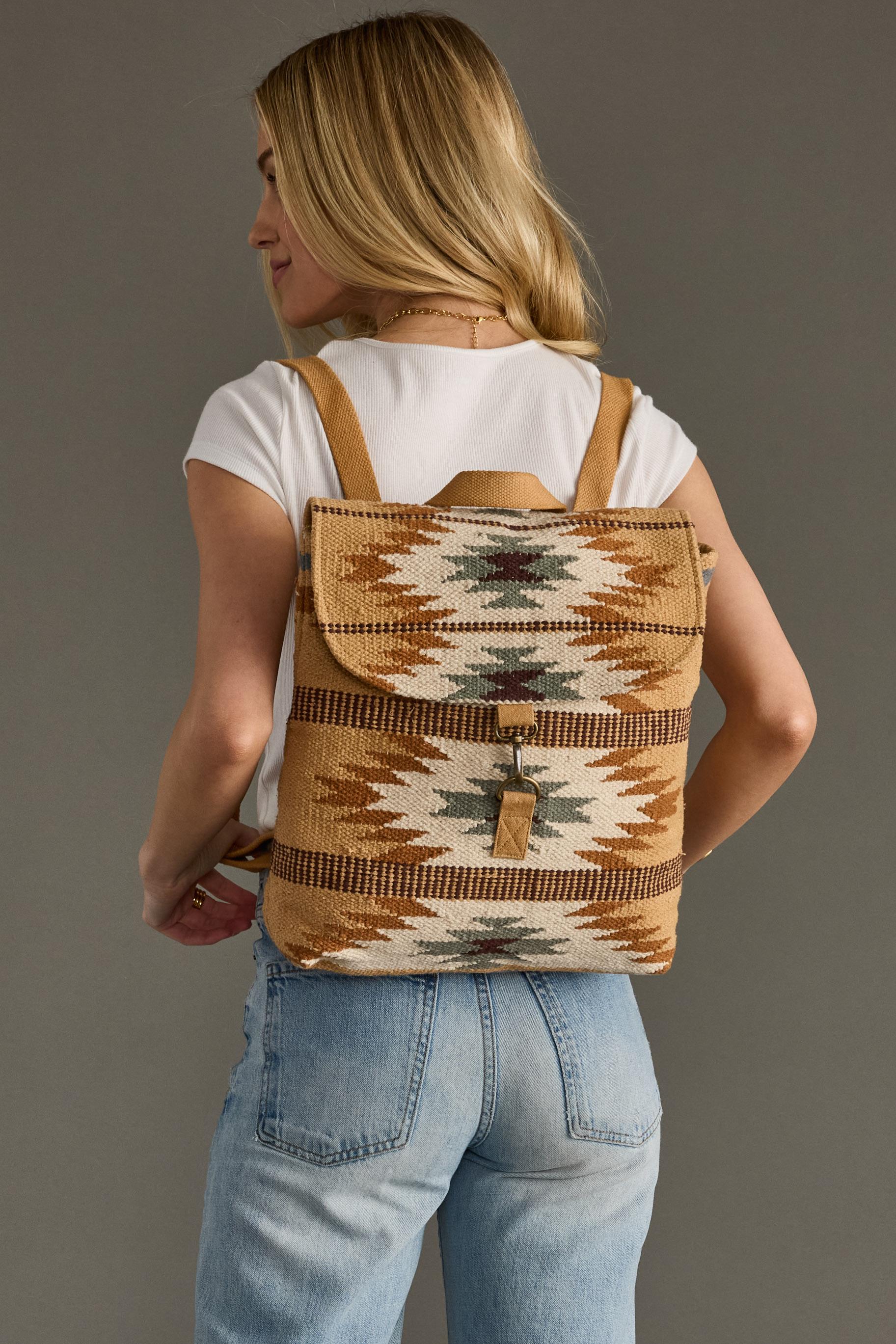 Brown, Rust & Teal Western Backpack | Western Inspired Bag  display picture 1