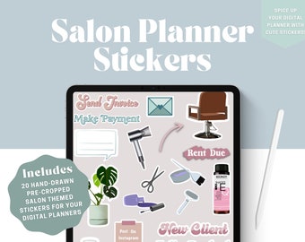 Planner Aufkleber, Friseur Aufkleber, digitaler Salon Aufkleber, Friseur Aufkleber, Beauty Salon Aufkleber, Goodnotes