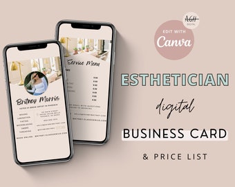Cartão de visita de esteticista, cartão de visita digital de esteticista, modelos de esteticista, modelo de cartão de visita digital de cuidados com a pele, depilação, sobrancelhas