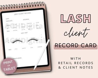 Wimpern Kundenprofil, Wimpern Business Forms, Wimpern Mapping, Wimpernverlängerungen, Kundenkartei, Wimpernformen, Kosmetikerin Forms, Lash Map