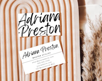 Business Card Template, Personal Brand, Minimalist Business Cards, DIY Business Cards, Editable Business Card, Printable Business Cards