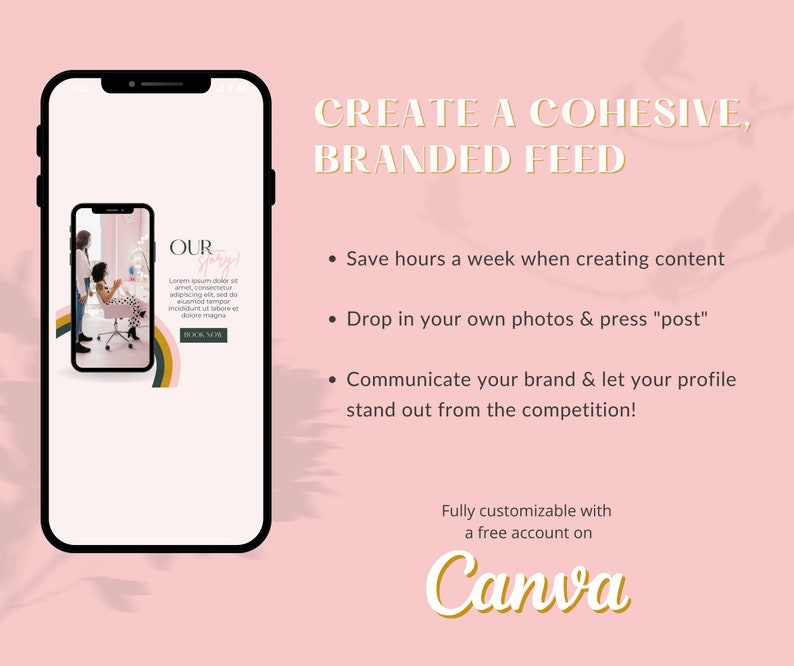 30 Beauty Salon Instagram Templates Canva Template Instagram - Etsy