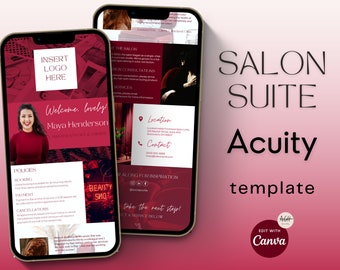 Viva Magenta Acuity Zeitplan Vorlage, Acuity Scheduling Vorlage Farbe des Jahres, Salon Suite Studio Buchungsseite, Lash Artist, Nail Tech