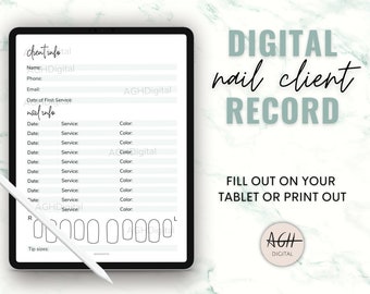 Nagel Kundenprofil, Nagelstudio Geschäftsformulare, Nail Mapping, Nagelkünstler, Kundenstammkarte, Nagelformen, Nägel Form, Spitzengröße