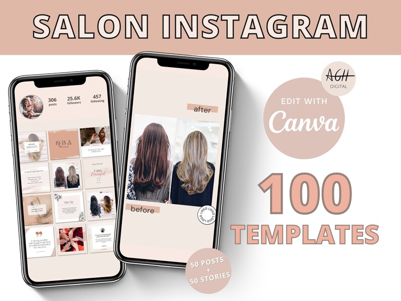 100 Hair Stylist Instagram Templates Hair Salon Instagram Etsy