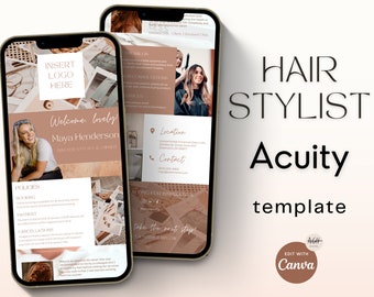 Hairstylist Acuity Template, Acuity Scheduling Template Hair Stylist, Salon Suite Studio Buchungsseite, Lash Artist, Nail Tech, Kosmetikerin