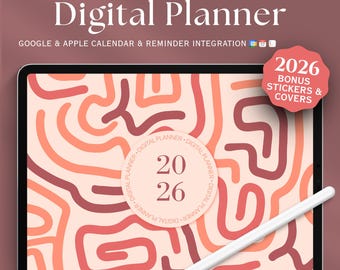 2026 Digitaler Planer, GoodNotes Planer, Tagesplaner 2026, Notability Planer, iPad Wochenplaner, Monatliche Tracker, Budget, Hyperlink