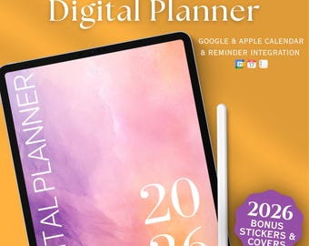 2026 Portrait Digitaler Planer, GoodNotes, 2026 Tagesplaner, Notability, iPad Wochenplaner, Monatliche Tracker, Budget, Gesundheit