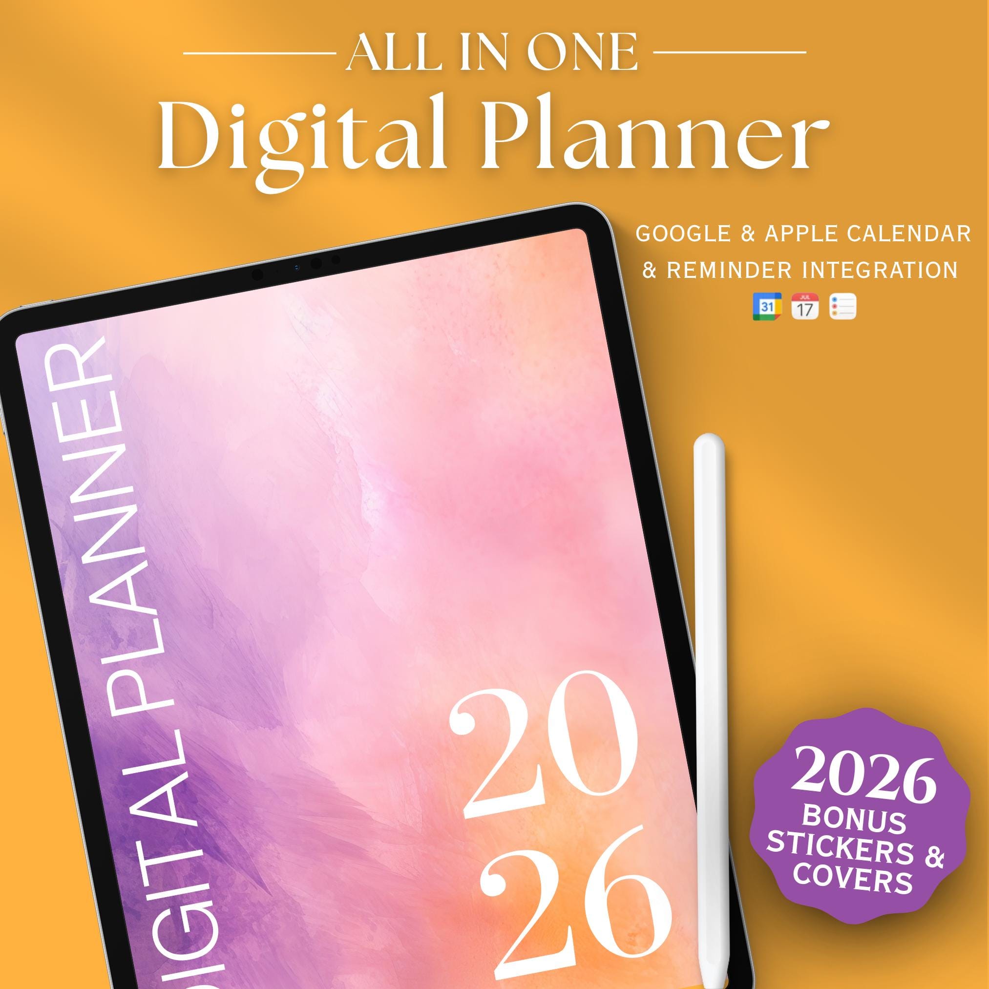 2026 Portrait Digital Planner, Goodnotes, 2026 Daily Planner ...