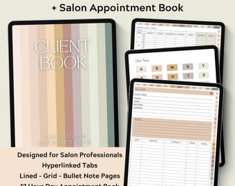 Kundenstammbuch, Digitales Kundenbuch, Salon Terminkalender, Kundennotizen, Goodnotes, iPad, Terminplaner, Hair Stylist, Nail Tech