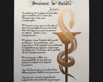 Service Calligraphie sur papier - A3