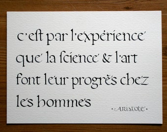 Service Calligraphie de citation - A6