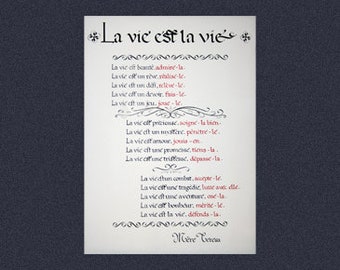 Service Calligraphie sur papier - A4