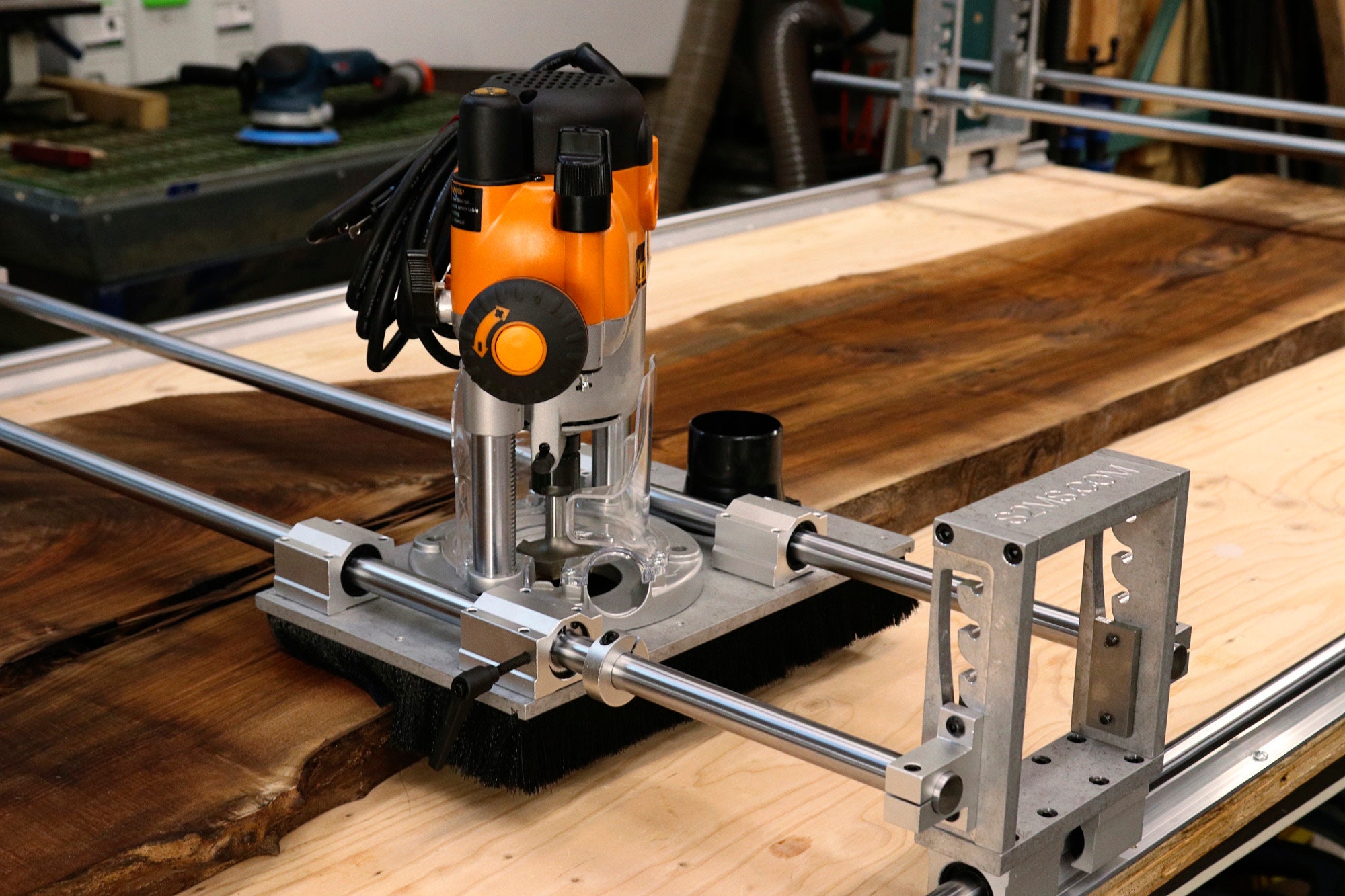 Slab Flattening Router Jig With Adjustable Height Standard Free