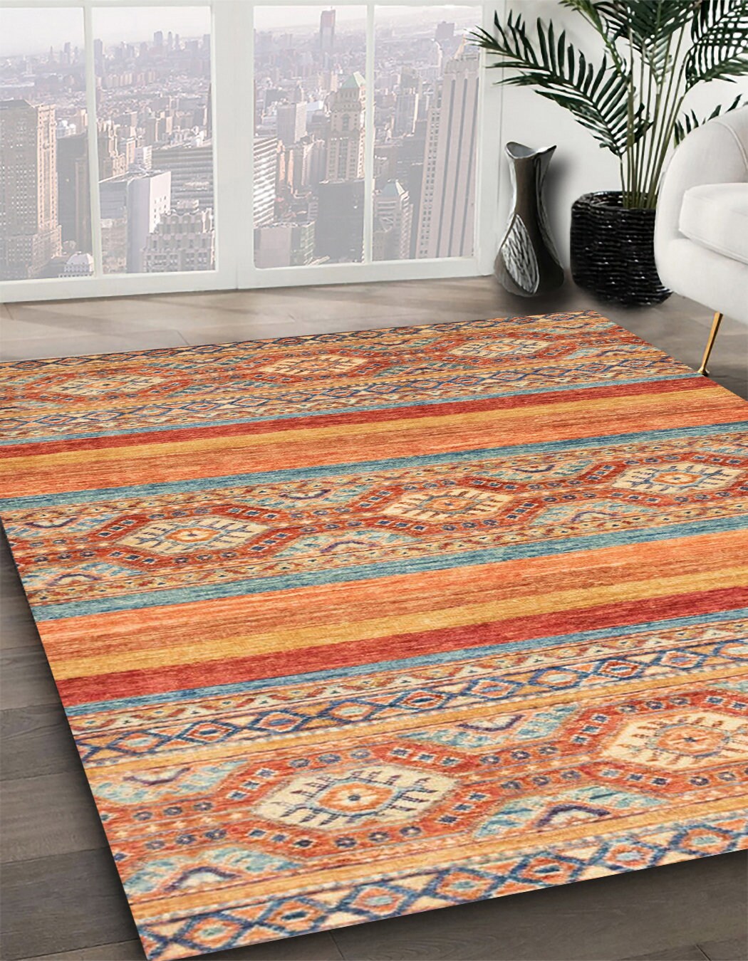 Thick Best Quality Modern Design Densely Soft Rugs 'FEEL' Rectangles terracotta 