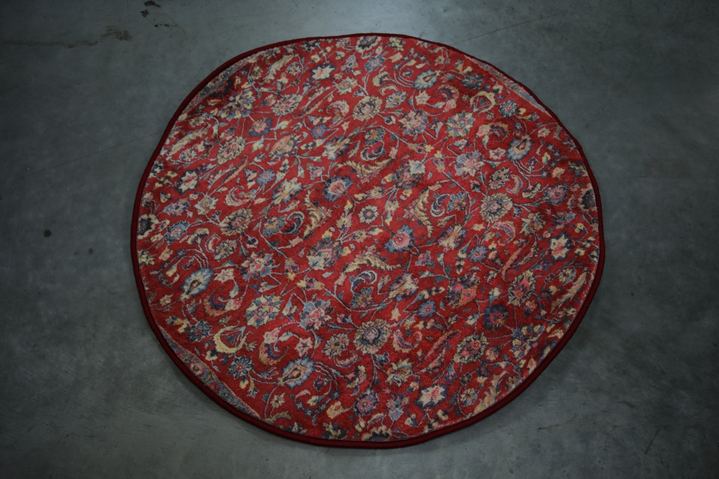 3 Feet Round Persian Turkish Modern Traditional Wool Polyester Rug ...