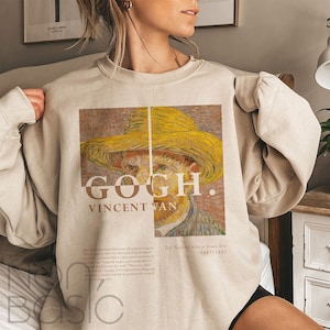 Vincent Van Gogh Sweatshirt, Self-Portrait Van Gogh, Art Sweatshirt, Gogh Crewneck, Aesthetic Art, Artsy Clothes, Fine Art Clothes