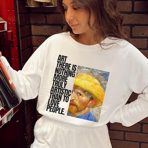 Van Gogh Sweatshirt,Art Sweatshirt,Artsy Sweater,Art Crewneck,Aesthetic Van Gogh Shirt,Vincent Van Gogh,Art Gift