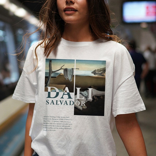 Salvador Dali T-Shirt, The Persistence of Memory, Minimalist Art Shirt, Aesthetic Art Tee, Artsy Clothes, Fine Art Clothes